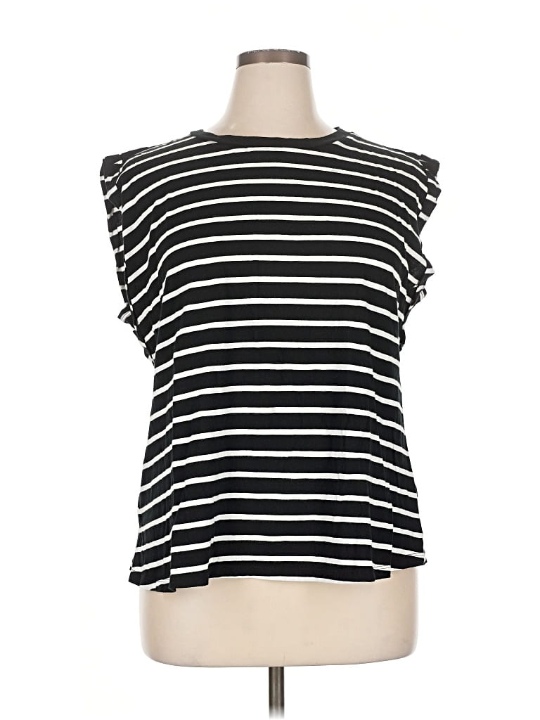 Pre-owned Ava & Viv Sleeveless T-shirt In Black
