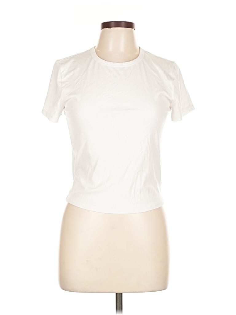 Pre-owned Athleta Active T-shirt In White