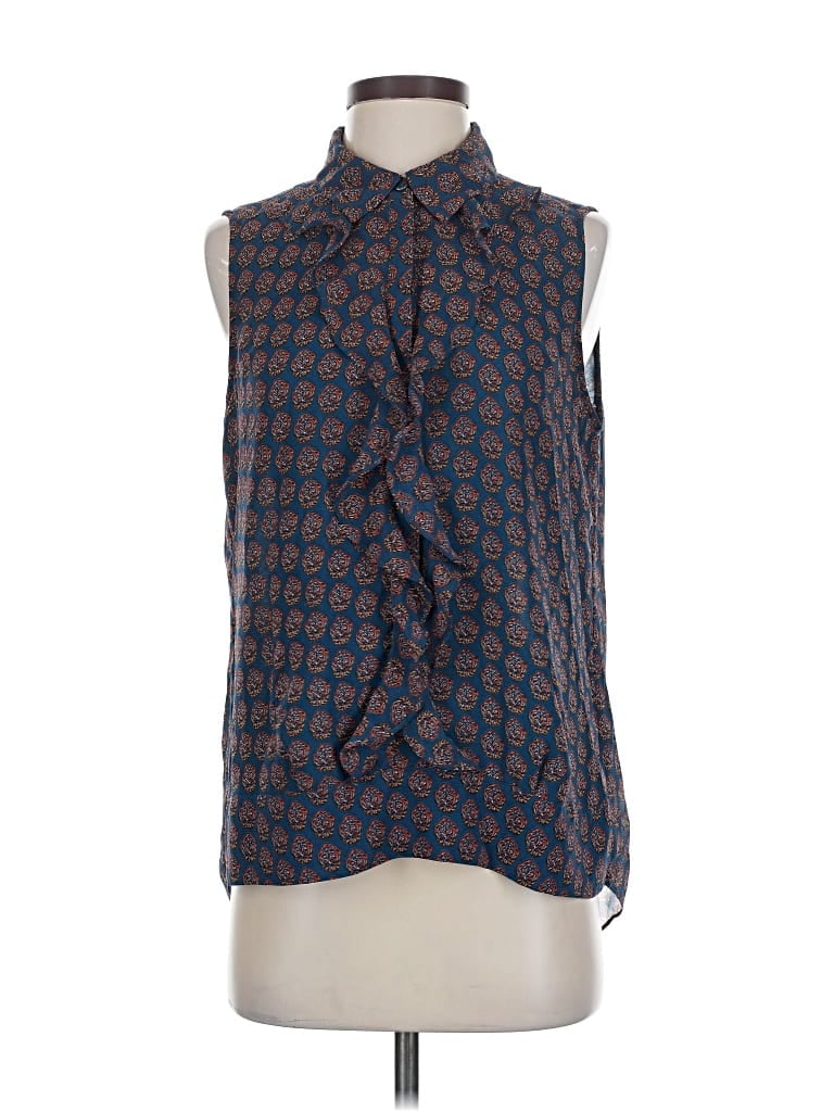 Pre-owned Cabi Sleeveless Blouse In Blue