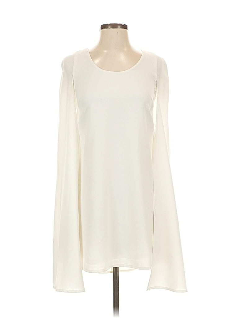 Pre-owned Nasty Gal Inc. Long Sleeve Top White Boatneck Tops