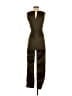 Unbranded 100% Polyester Solid Brown Jumpsuit Size S - photo 2