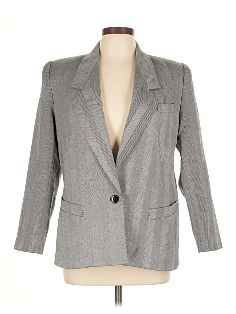 Pre-owned Kasper A.s.l. Blazer Jacket In Gray