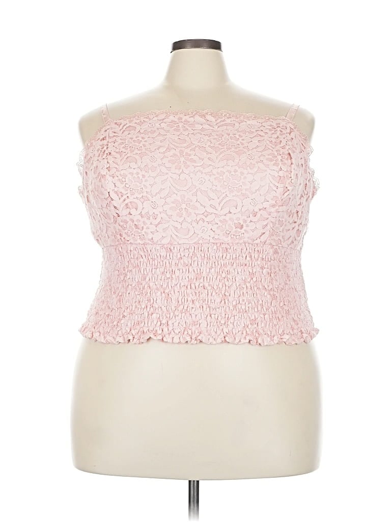 Pre-owned Torrid Sleeveless Top Pink Strapless Neckline Tops