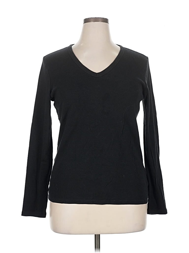 Pre-owned Gap Long Sleeve T-shirt In Black