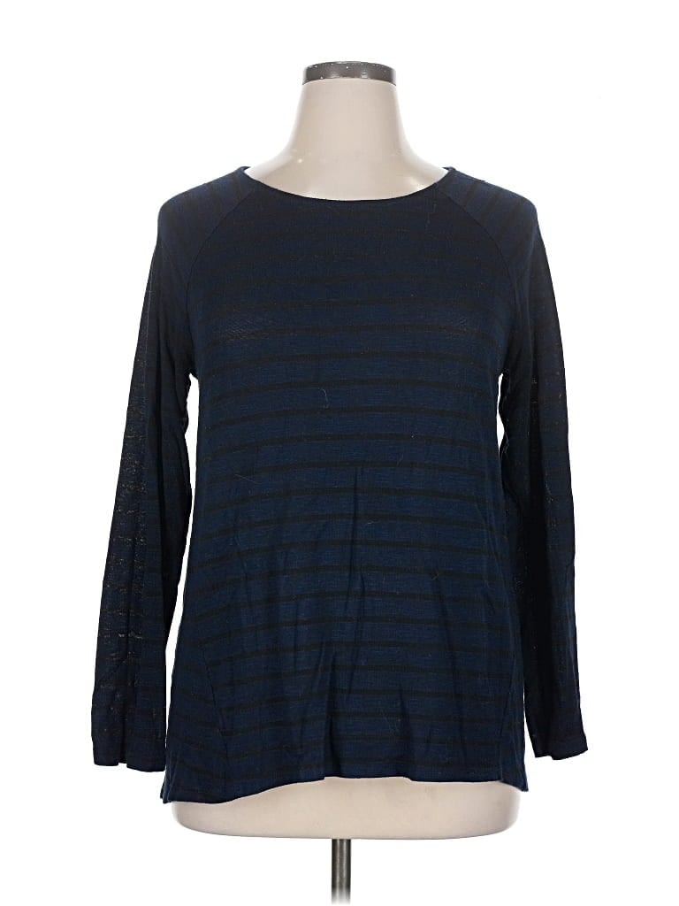 Pre-owned Ava & Viv Long Sleeve T-shirt In Blue