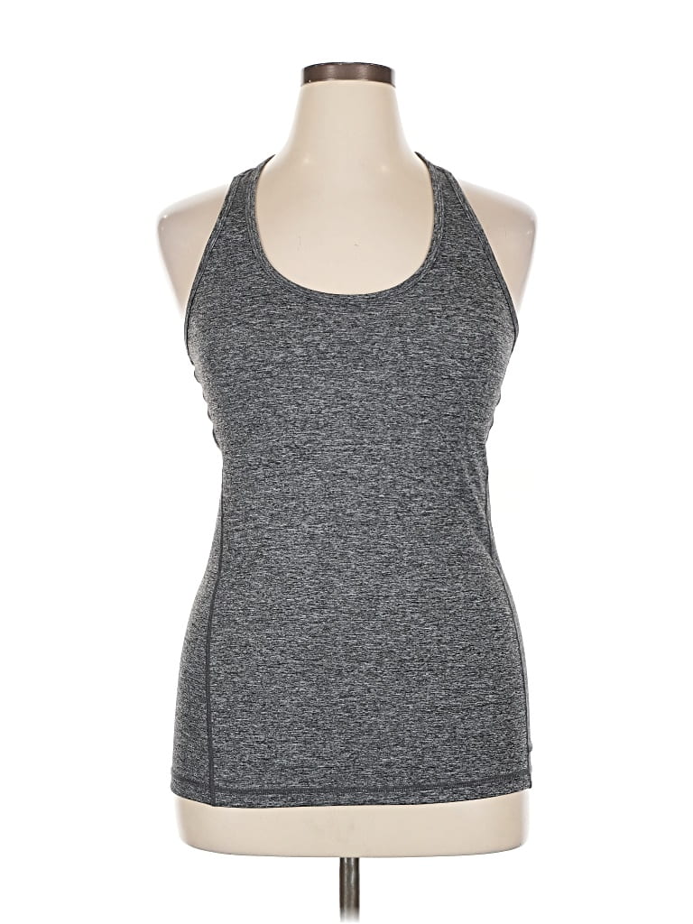 Pre-owned Icyzone Tank Top Gray Halter Neckline Tops
