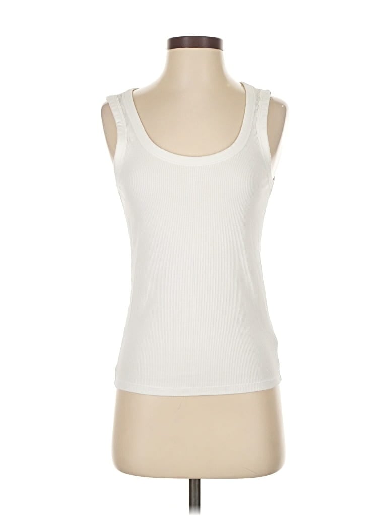 Pre-owned Gap Tank Top Ivory Strapless Neckline Tops In White