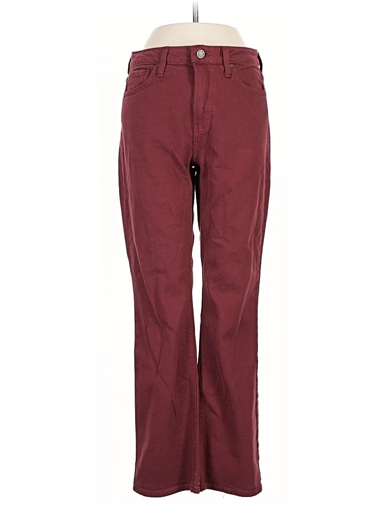 Just Black Casual Pants In Burgundy