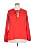 Gameday couture 100% Polyester Red Long Sleeve Blouse Size XL - photo 1