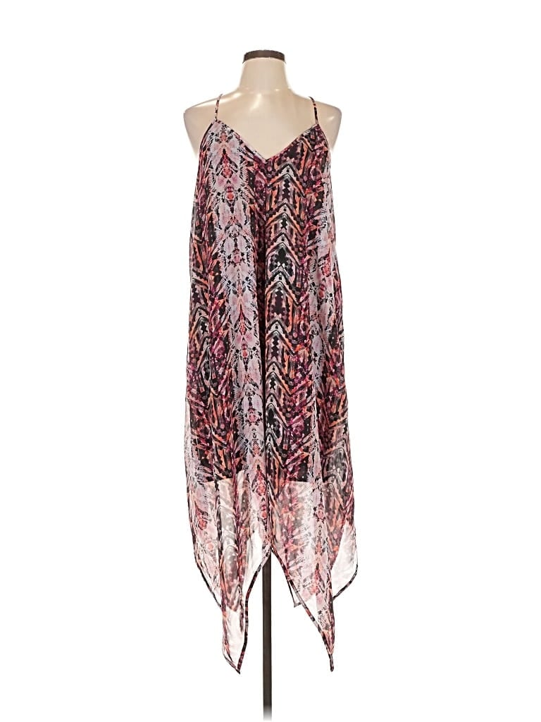 Pre-owned Bar Iii Casual Dress In Burgundy