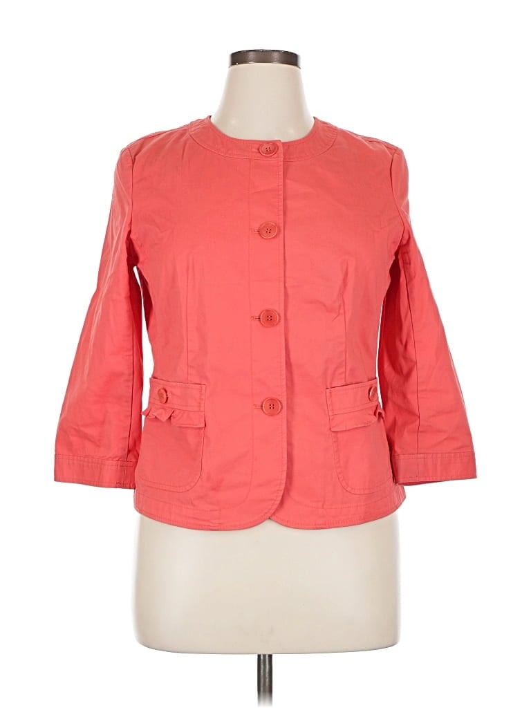 Pre-owned Talbots Blazer Jacket In Orange