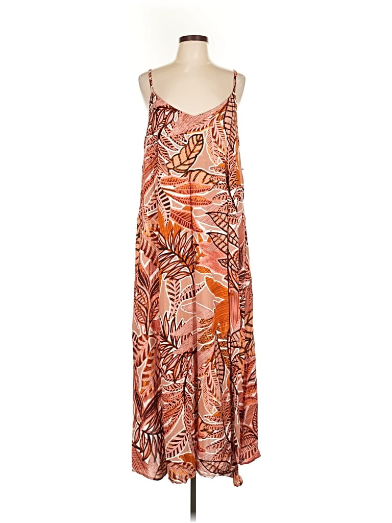 Pre-owned Tribal Casual Dress In Orange
