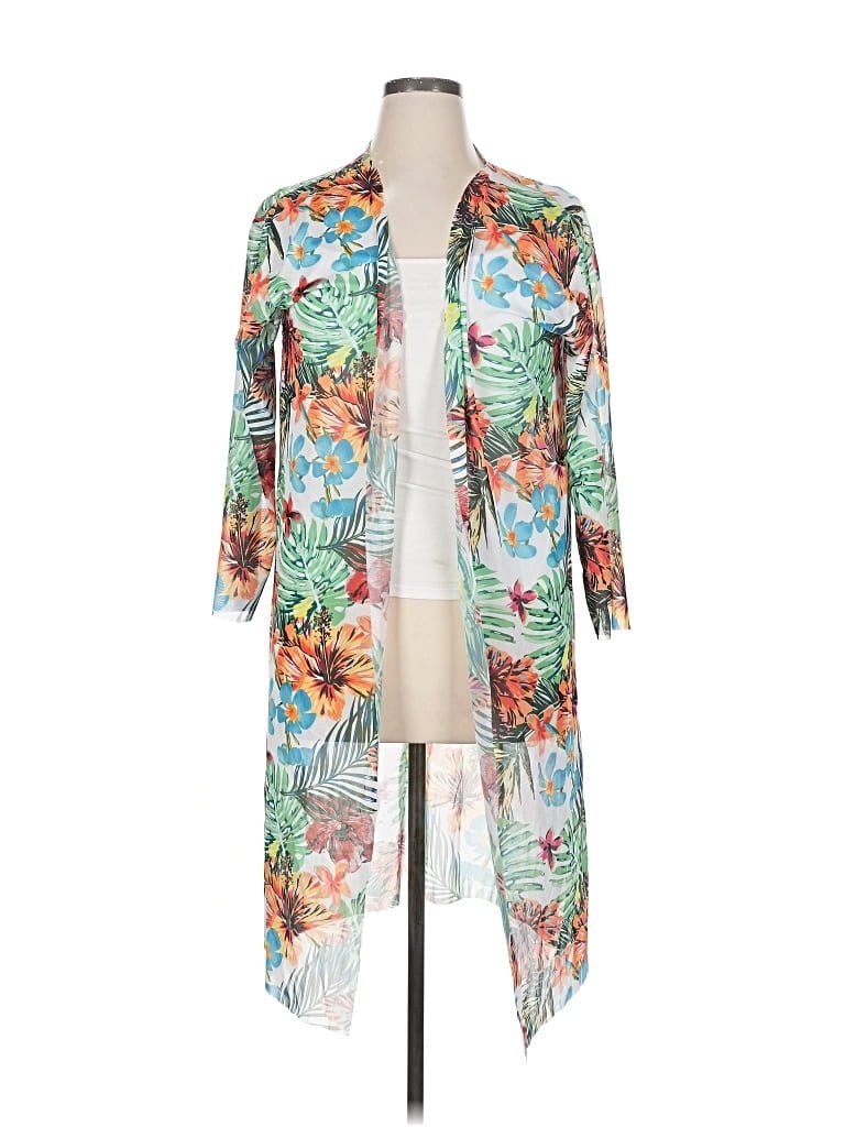 Pre-owned Unbranded Kimono In Green