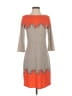 Max Studio Argyle Orange Casual Dress Size S - photo 1