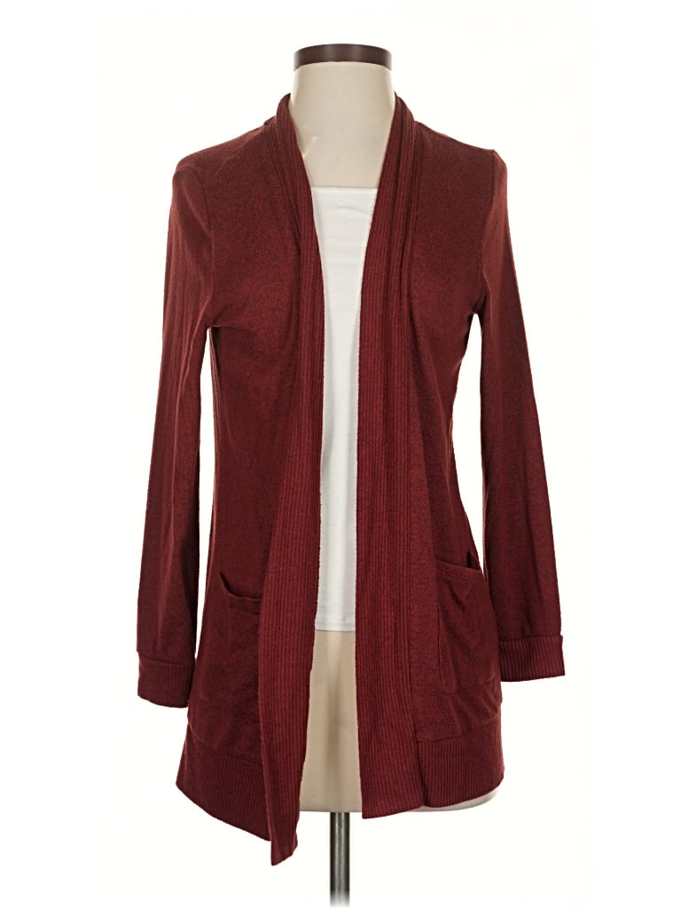 Pre-owned Market & Spruce Cardigan Sweater In Burgundy