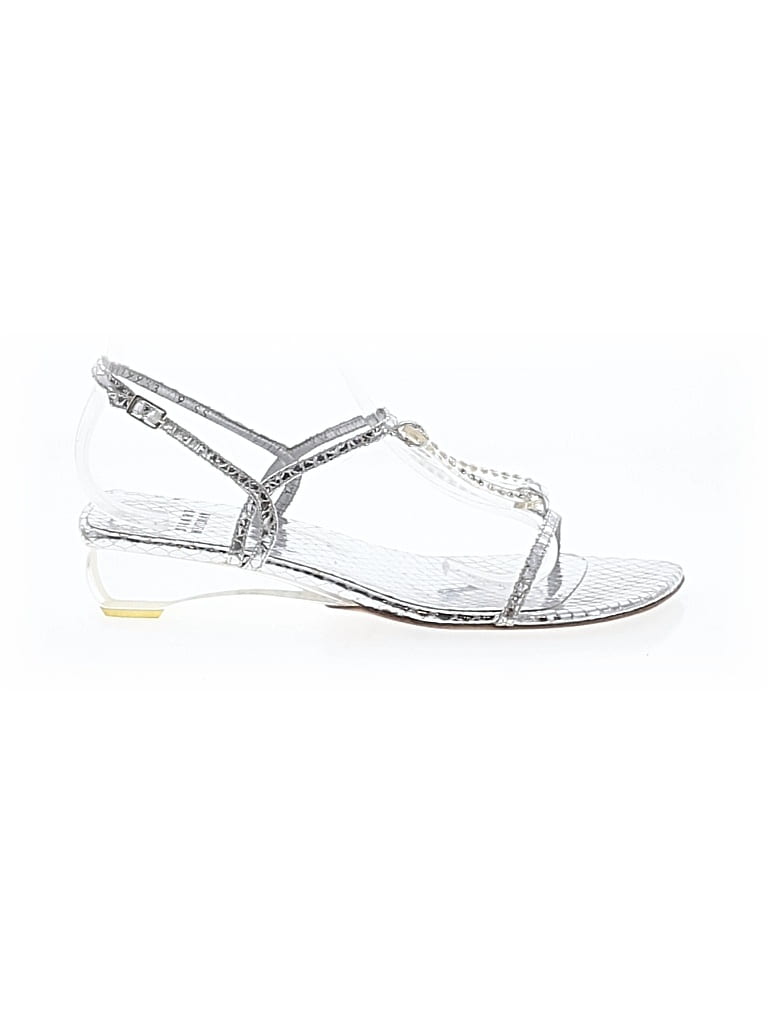 Pre-owned Stuart Weitzman Wedges In Silver