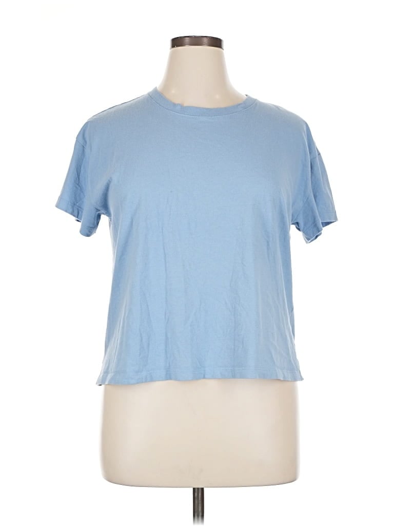 Pre-owned Hollister Short Sleeve T-shirt In Blue