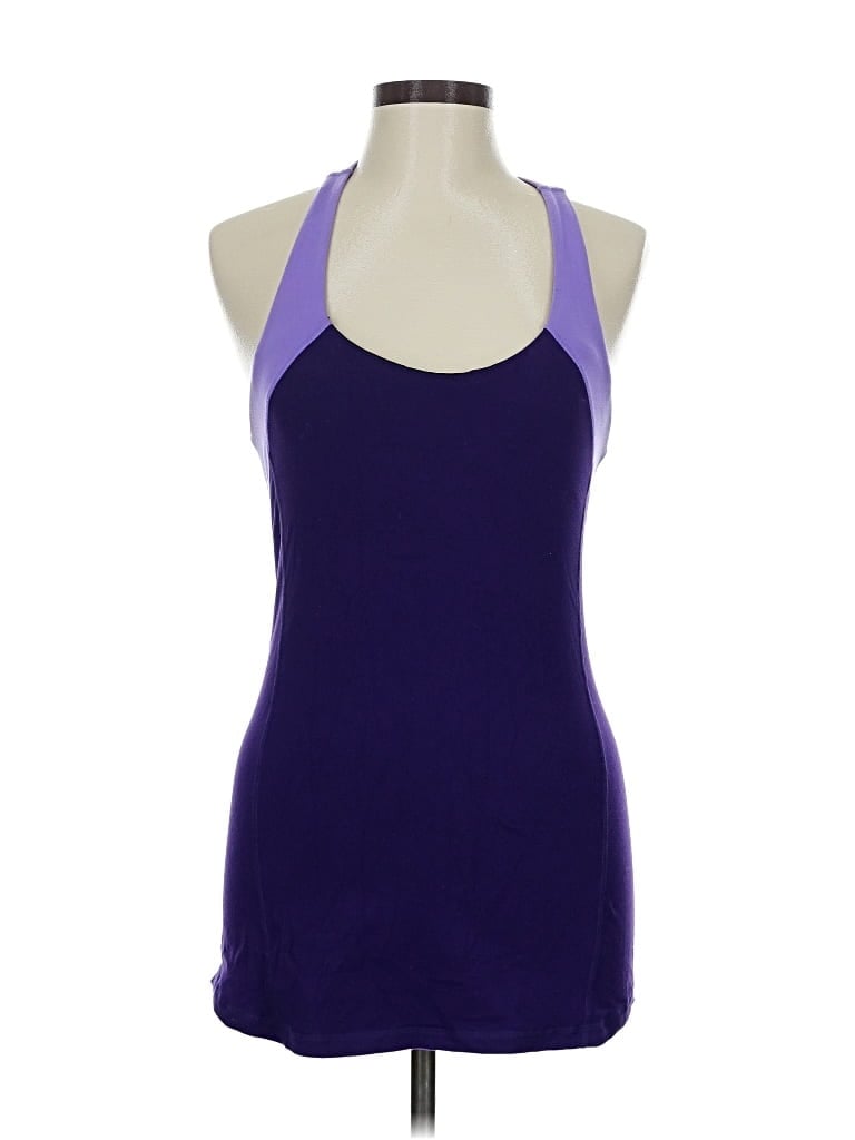 Pre-owned Lululemon Athletica Tank Top Purple Halter Neckline Tops
