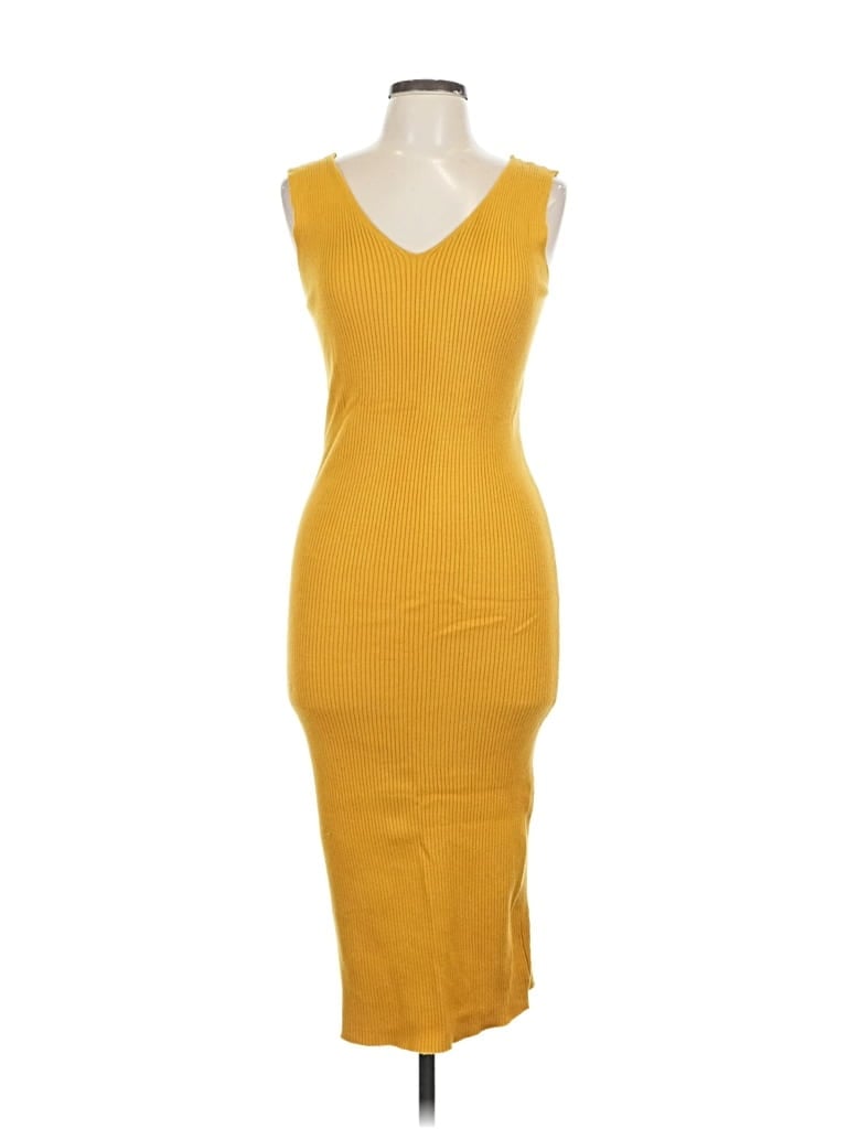 Pre-owned Shein Casual Dress In Yellow
