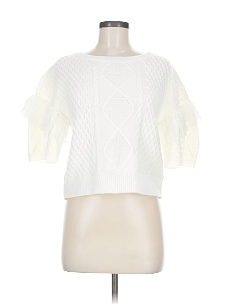 Pre-owned Bb Dakota Pullover Sweater In White