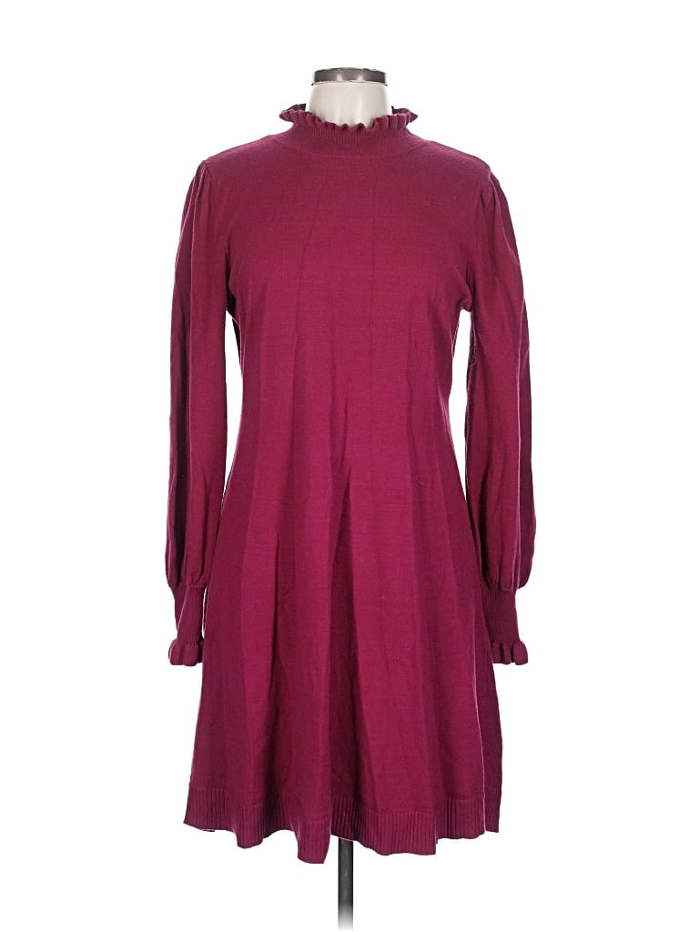 Pre-owned Cece Casual Dress In Burgundy