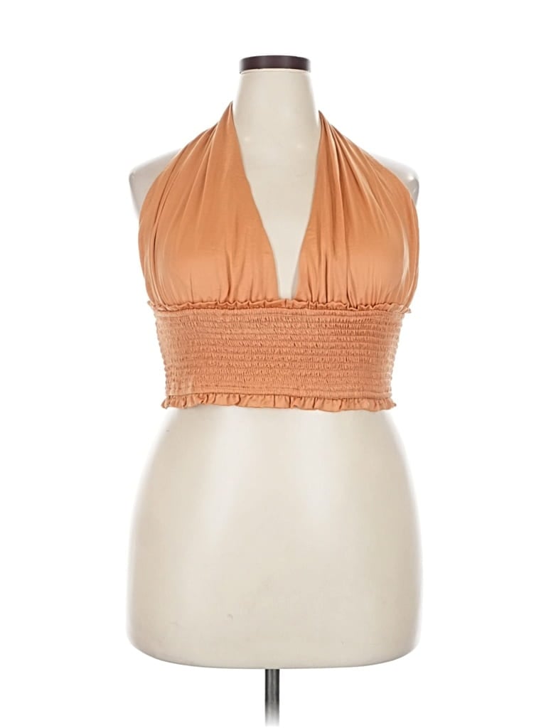 Pre-owned Fashion Nova Sleeveless Blouse In Orange