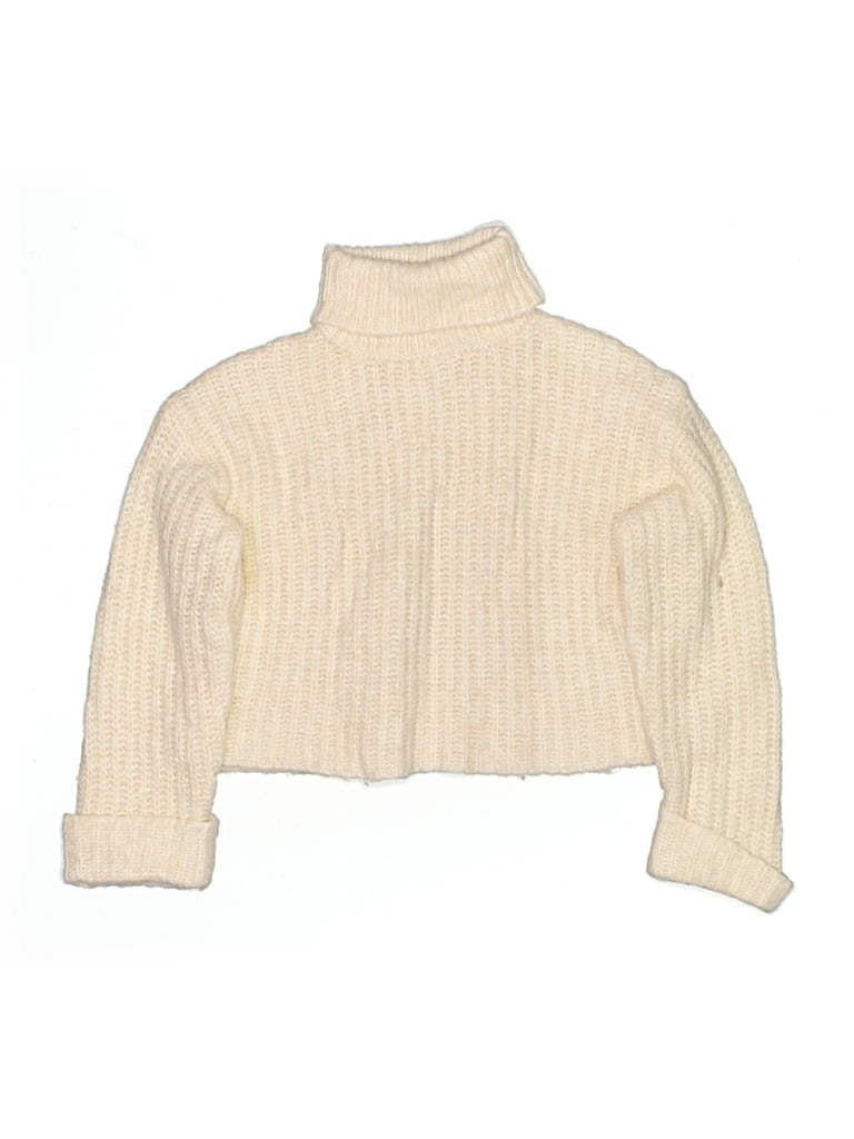 Pre-owned Zara Kids' Turtleneck Sweater In White