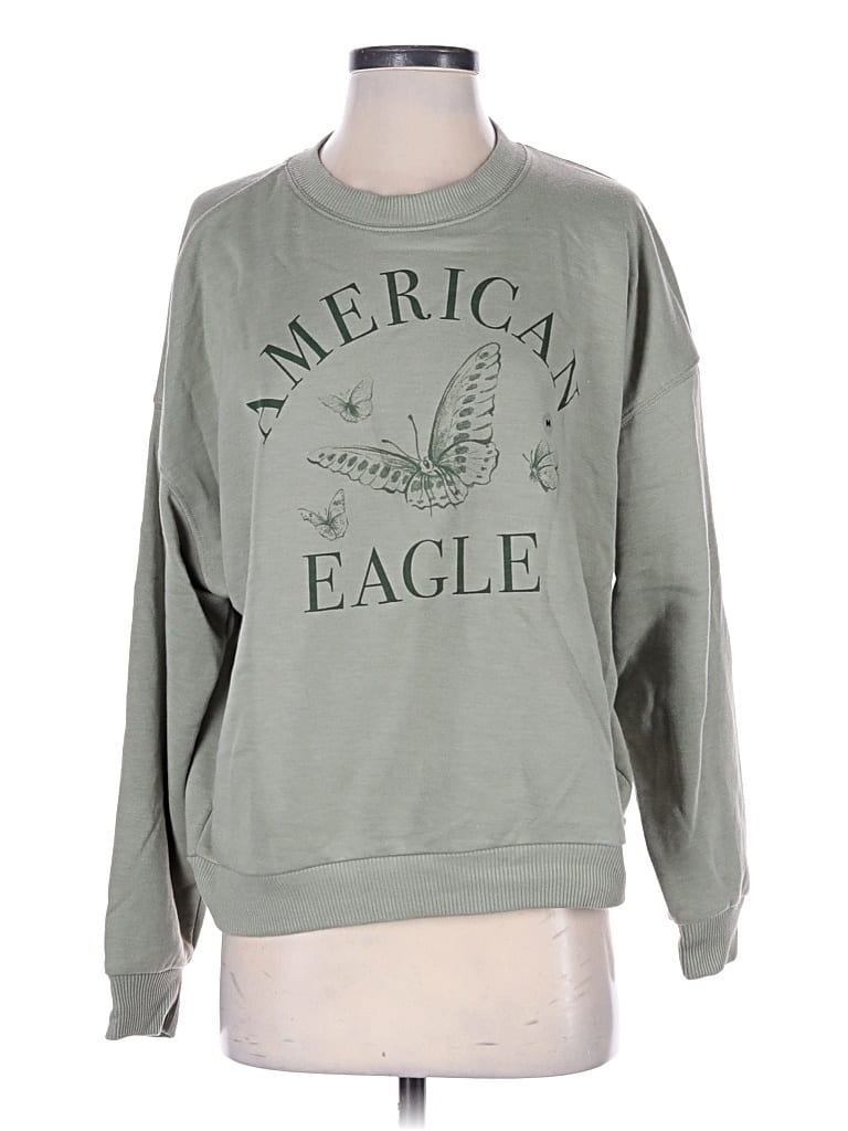 Pre-owned American Eagle Outfitters Sweatshirt In Green