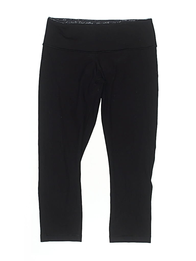 Pre-owned Lululemon Athletica 3/4 Sleeve Top Black Cowl Neck Tops