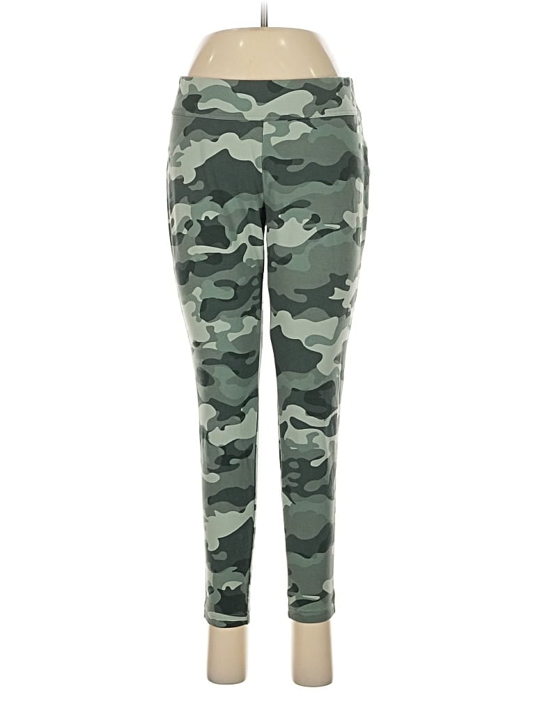 Pre-owned Lands' End Active Pants In Green