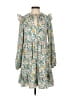 BCBGeneration Paisley Teal Casual Dress Size 0 - photo 1