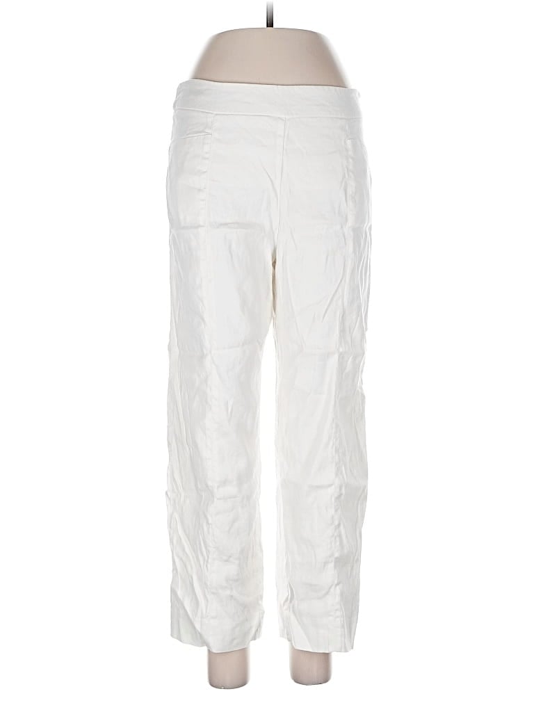 Pre-owned Investments Linen Pants In White