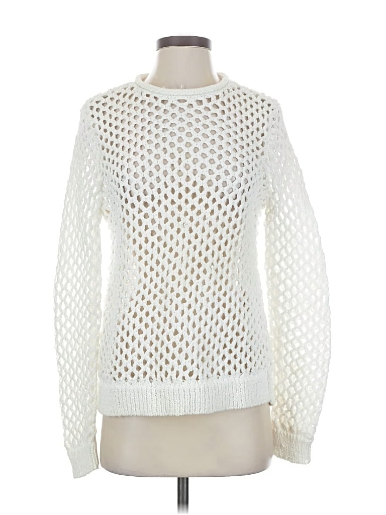 Pre-owned Alexander Wang T Long Sleeve Top White Boatneck Tops
