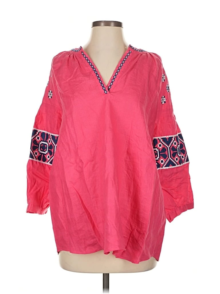 Pre-owned Vilagallo 3/4 Sleeve Blouse In Pink
