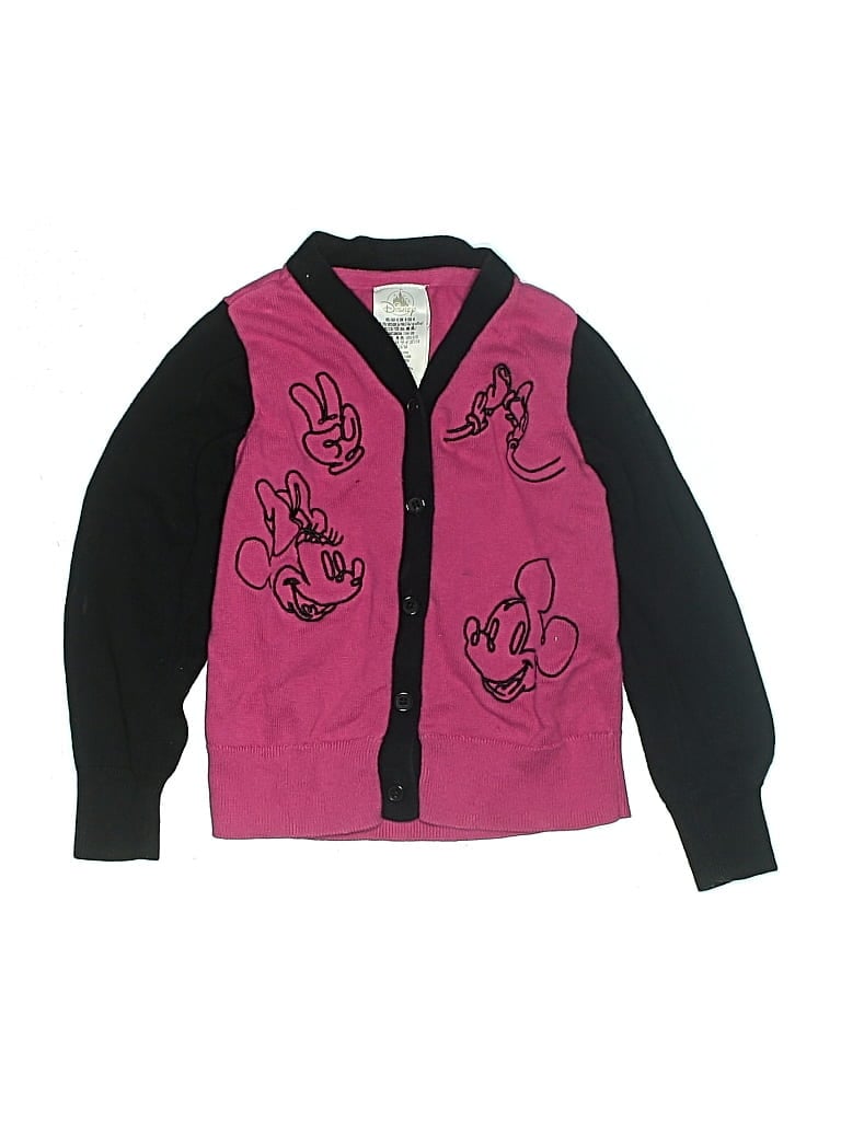 Pre-owned Disney Kids' Cardigan Sweater In Pink