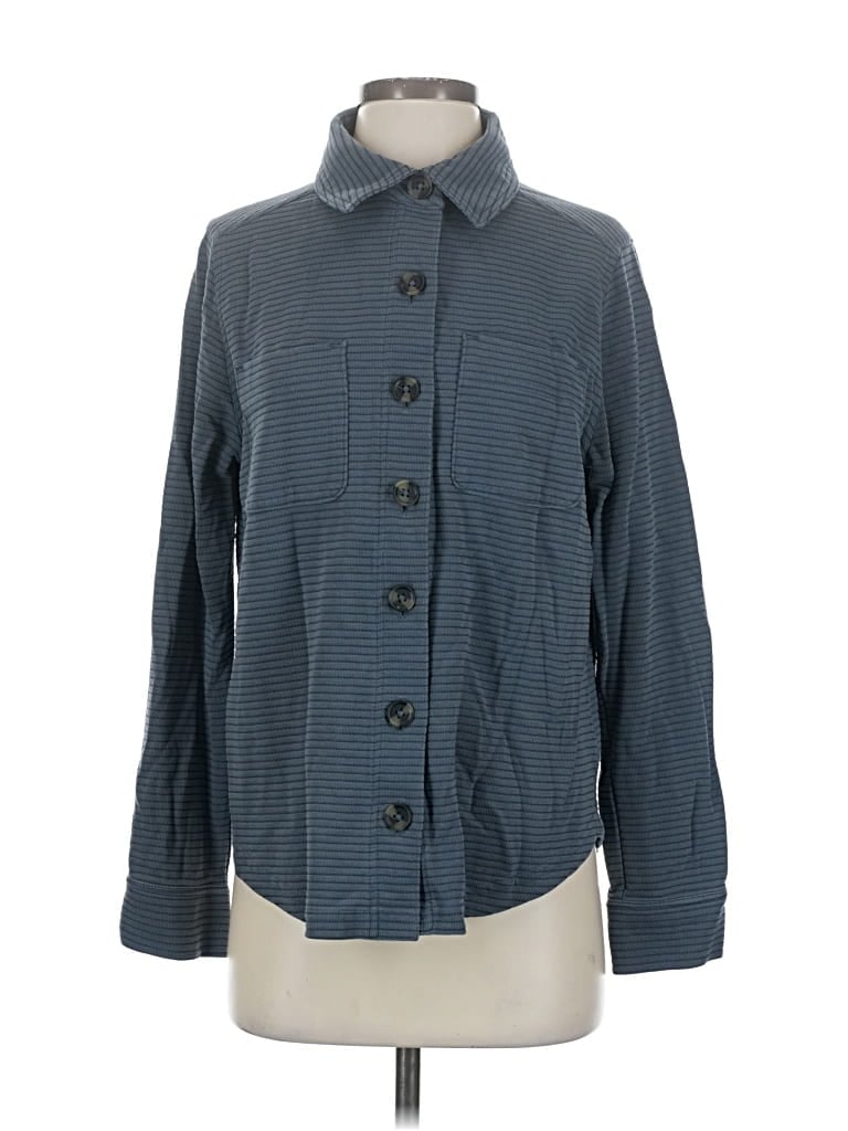 Pre-owned Travis Mathew Long Sleeve Button Down Shirt In Blue