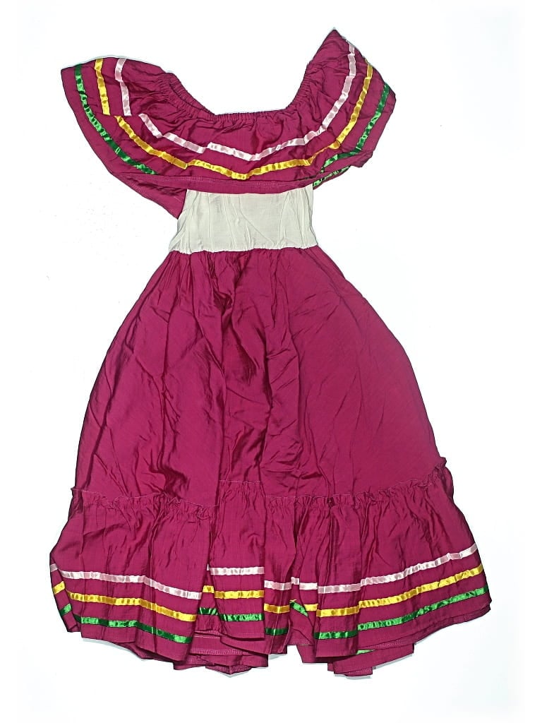 Pre-owned Unbranded Kids' Dress In Burgundy