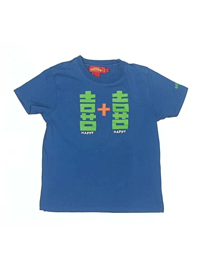 Pre-owned Shanghai Tang Kids' Short Sleeve T-shirt In Blue