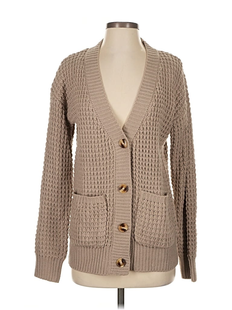 Pre-owned Zenana Cardigan Sweater In Brown
