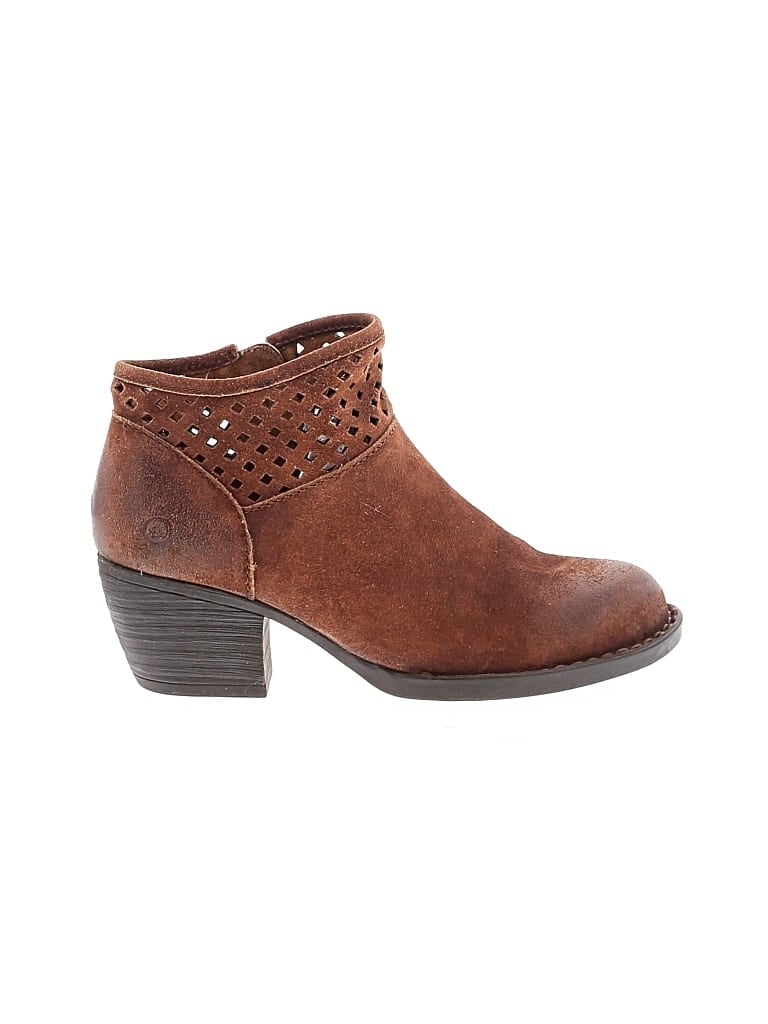 Pre-owned Born Ankle Boots In Brown