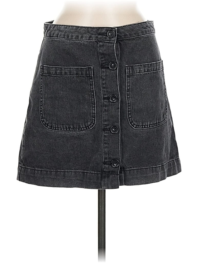 Pre-owned We The Free Denim Skirt In Gray