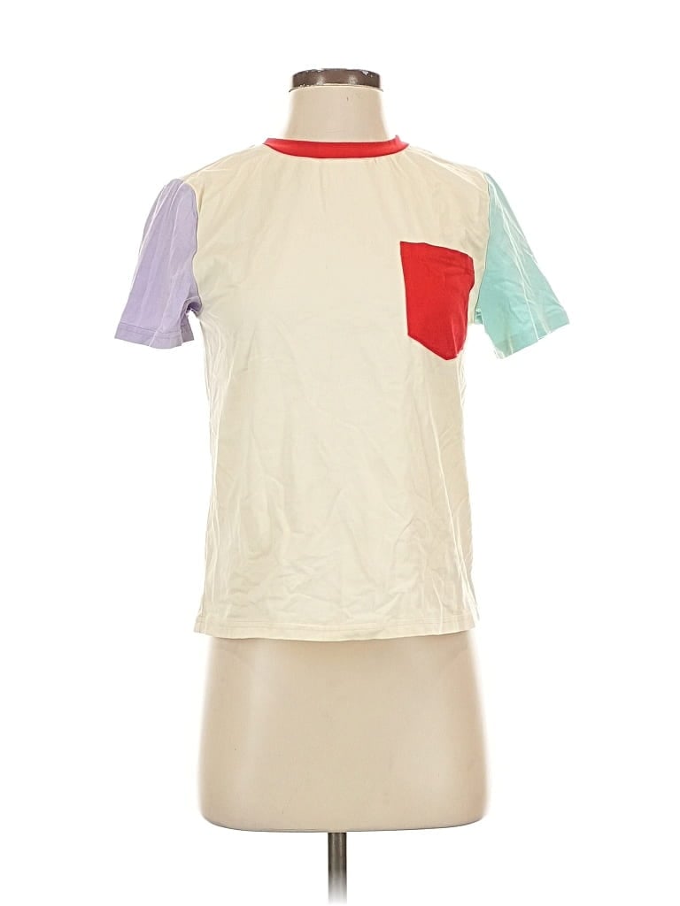 Pre-owned Shein Short Sleeve T-shirt In White