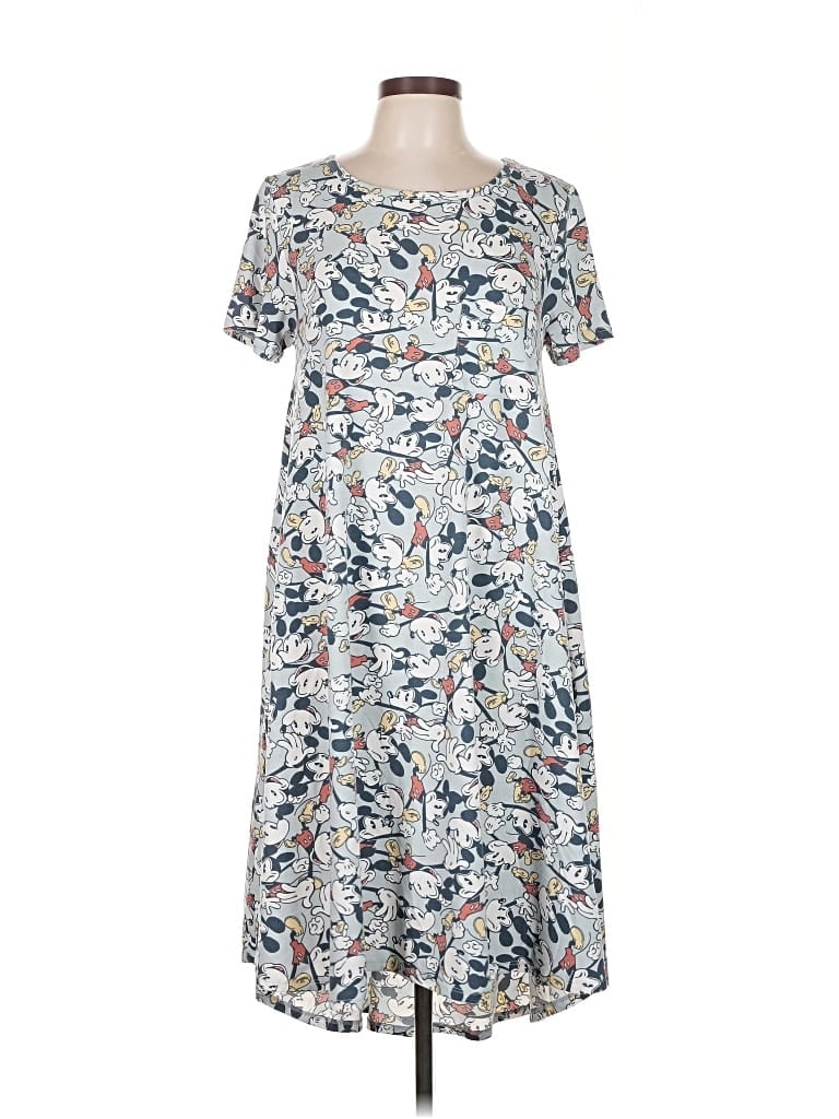 Pre-owned Lularoe Casual Dress In Blue