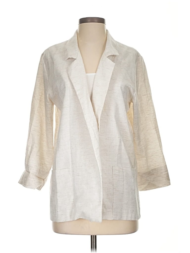 Pre-owned Assorted Brands 3/4 Sleeve Button Down Shirt In White