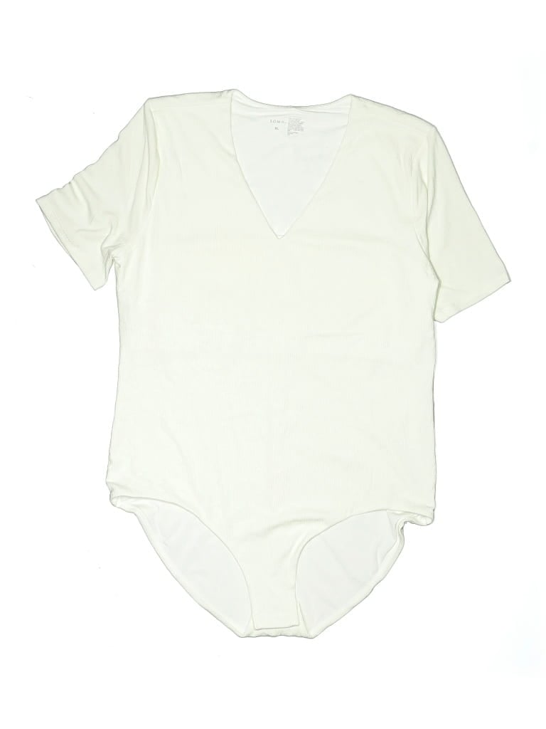 Pre-owned Soma Short Sleeve Top Ivory V Neck Tops In White