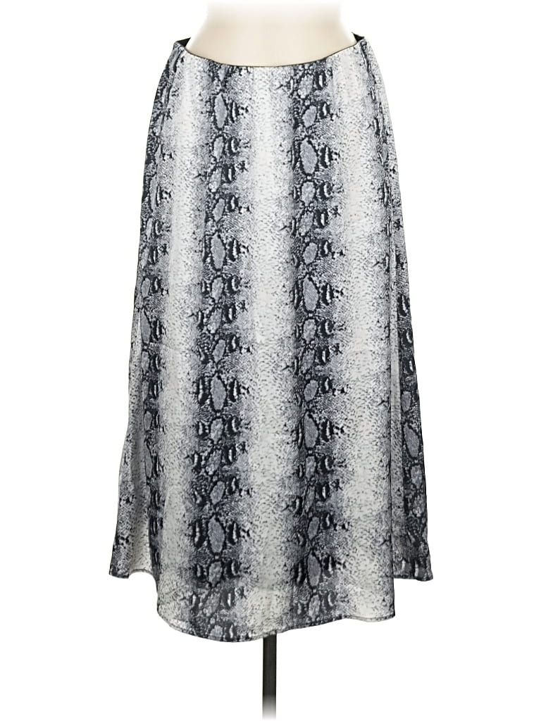 Pre-owned Wdny Formal Skirt In Silver