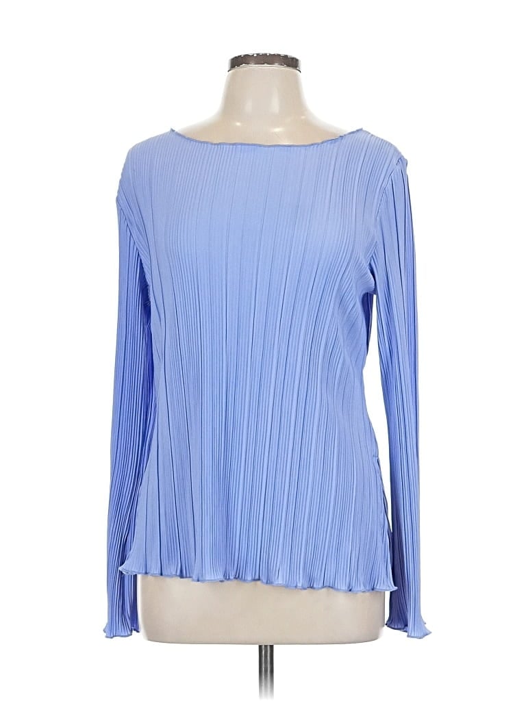 Pre-owned A New Day Long Sleeve Blouse In Blue