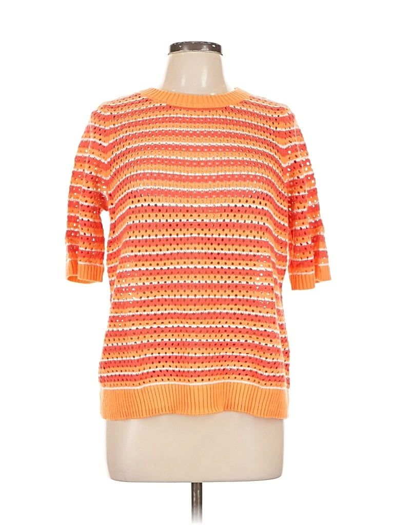 Pre-owned Sport Savvy Pullover Sweater In Orange