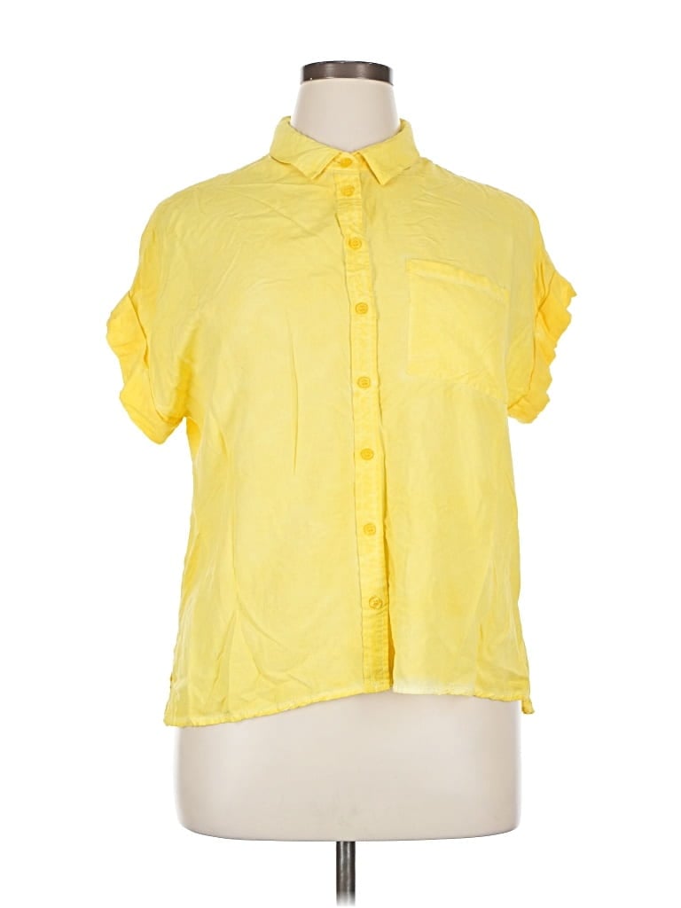 Pre-owned Velvet Heart Short Sleeve Blouse In Yellow