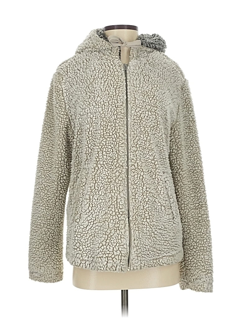 Pre-owned Thread & Supply Zip Up Hoodie In Brown